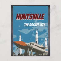 Huntsville AL Alabama Rocket Postcard