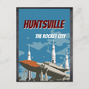 Huntsville AL Alabama Rocket Postcard Postkarte