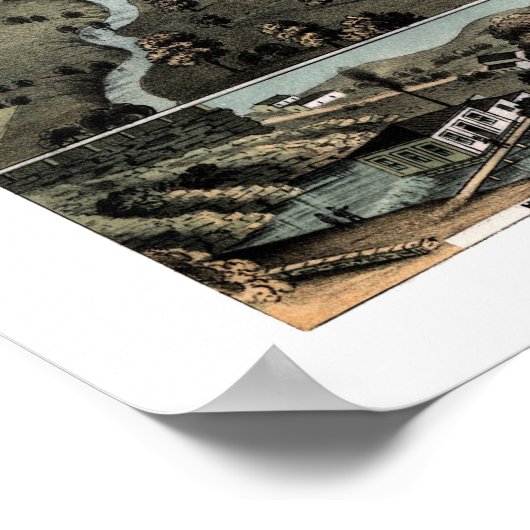 Huntsville, AL Panoramic Map - 1871 Poster (Ecke)