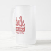 Huntsville, Alabama die Rocket-Stadt Mattglas Bierglas (Vorderseite Links)