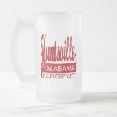 Huntsville, Alabama die Rocket-Stadt Mattglas Bierglas (Links)