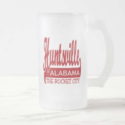 Huntsville, Alabama die Rocket-Stadt Mattglas Bierglas (Rechts)