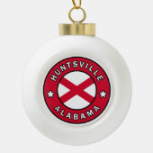 Huntsville Alabama Keramik Kugel-Ornament (Vorderseite)