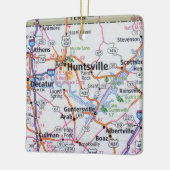 Huntsville Alabama Map Keramikornament (Links)