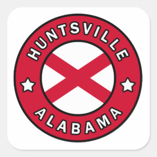 Huntsville Alabama Quadratischer Aufkleber