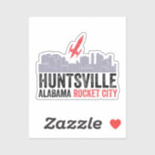 Huntsville Alabama Rocket City Aufkleber (Blatt)