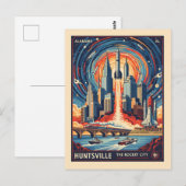 Huntsville Alabama Rocket City Futuristic Space Postkarte (Vorne/Hinten)