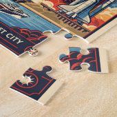 Huntsville Alabama Rocket City Futuristic Space Puzzle (Seite)