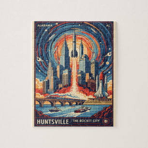 Huntsville Alabama Rocket City Futuristische Raumf Puzzle