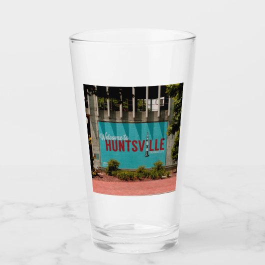Huntsville Alabama Rocket City Glas (Vorderseite)