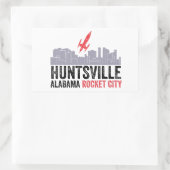 Huntsville Alabama Rocket City Rechteckiger Aufkleber (Tasche)