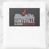 Huntsville Alabama Rocket City Rechteckiger Aufkleber (Tasche)