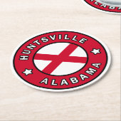 Huntsville Alabama Runder Pappuntersetzer (Angewinkelt)