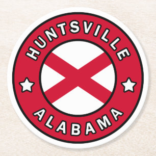 Huntsville Alabama Runder Pappuntersetzer