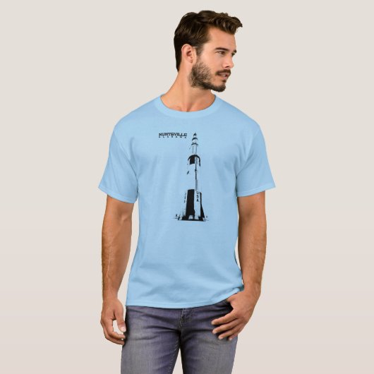 Huntsville, Alabama Saturn-V-Rakete T-Shirt (Vorne ganz)