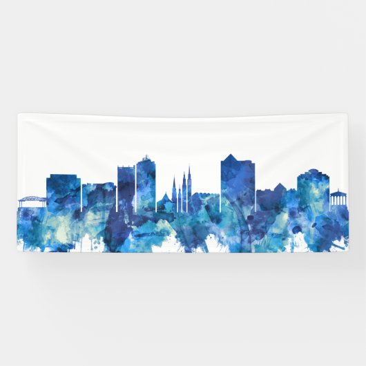 Huntsville Alabama Skyline Blue Banner (Horizontal)