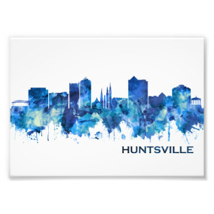 Huntsville Alabama Skyline Blue Fotodruck
