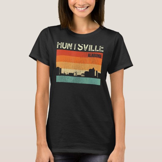 Huntsville Alabama Town Skyline T-Shirt (Vorderseite)