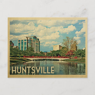 Huntsville Alabama Vintage Reise Postkarte