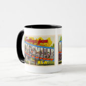 Huntsville Alabama Vintager Großbuchstabe Postkart Tasse (Vorderseite Links)