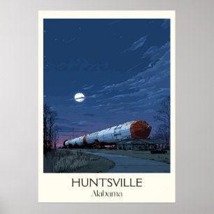 Huntsville Alabama Weltraumrakete Poster