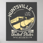 HUNTSVILLE CITY ALABAMA - ROCKET - RAUM POSTER (Vorne)