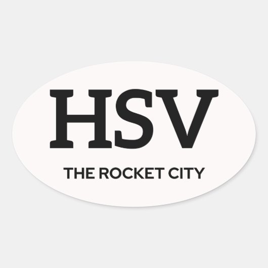 Huntsville IATA-Sticker 1 Ovaler Aufkleber (Vorderseite)