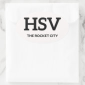 Huntsville IATA-Sticker 1 Ovaler Aufkleber (Tasche)