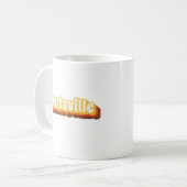 Huntsville Retro Vintager Text Kaffeetasse (Vorderseite Links)