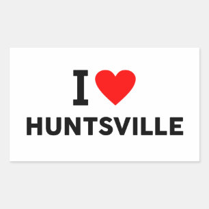 Huntsville Vereinigte Staaten amerika USA Liebesst Rechteckiger Aufkleber