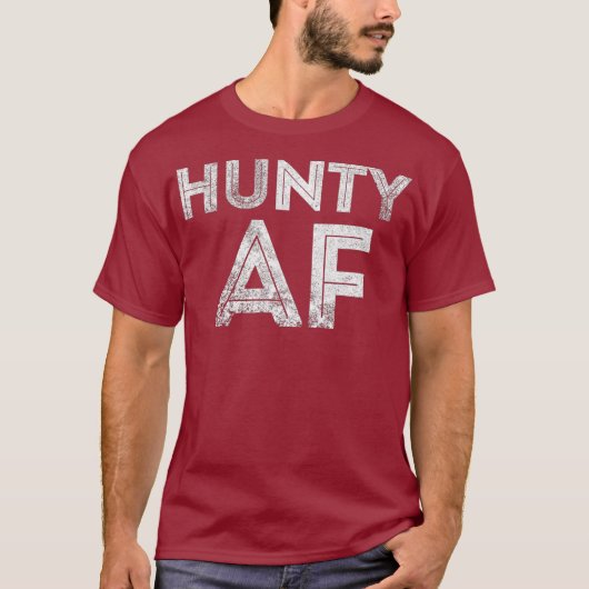 Hunty AF Shirt - Funny Drag Queen Millennial (Vorderseite)