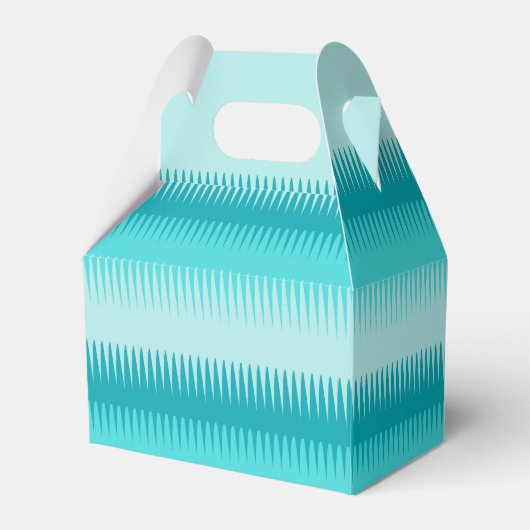 Huntzahne Linien aquamarin blau grün danke Geschen Geschenkschachtel (Vorderseite)