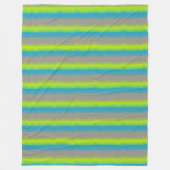 Huntzahnstreifen grün, grau, aquamarin fleecedecke (Vorderseite)