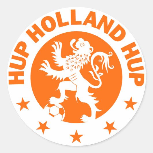 Hup Holland - Bearbeitbare Hintergrundfarbe Runder Aufkleber (Vorderseite)