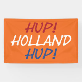 Hup Holland Hup überlagerte sich auf NLD Flag auf  Banner