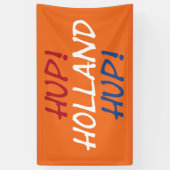 Hup Holland Hup überlagerte sich auf NLD Flag auf Banner (Vertikal)