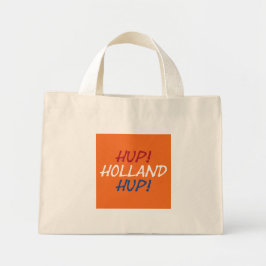 Hup Holland Hup überlagerte sich auf NLD Flag auf  Mini Stoffbeutel