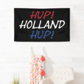 Hup Holland Hup überlagerte sich bei der NLD-Flagg Banner (Insitu)