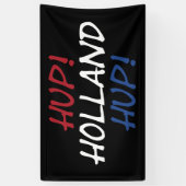Hup Holland Hup überlagerte sich bei der NLD-Flagg Banner (Vertikal)