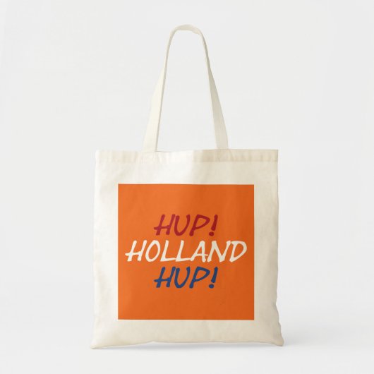 Hup Holland Hup überlagerte sich bei NLD Flag auf  Tragetasche (Vorne)