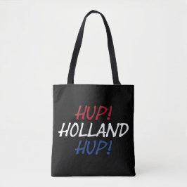 Hup Holland Hup überlagerte sich mit der NLD-Flagg Tasche