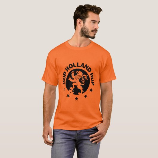 Hup Holland-T - Shirt - schwarzer niederländischer (Vorne ganz)