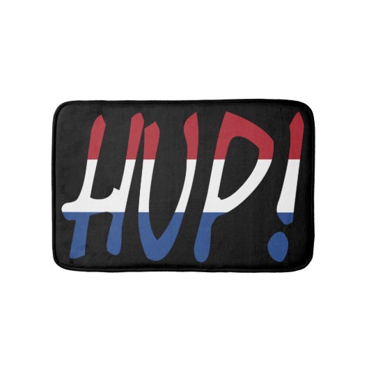 Hup überlagert sich auf der NLD-Flagge auf bk bmcn Badematte (Vorderseite)
