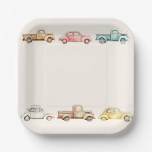 Hupe Hupe Hupe Vintage Auto LKW Tafel Pappteller