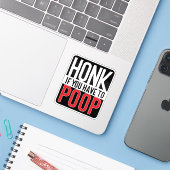 Hupen Sie, wenn Sie müssen Aufkleber (Laptop mit iPhone)