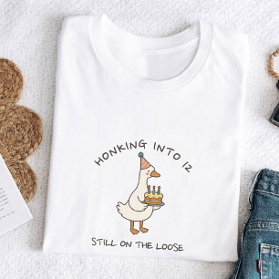 Hupend ins Geburtstags-Gans Lustiges Benutzerdefin T-Shirt