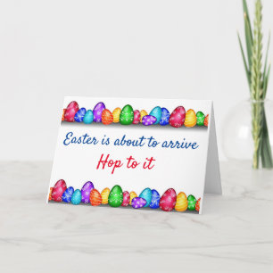 **HÜPF LOS** UND HABE EIN "FRÖHLICHES OSTERN" FEIERTAGSKARTE