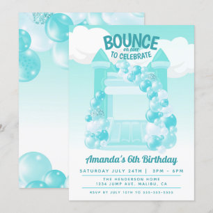 Hüpfburg-Geburtstagseinladung Einladung