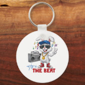 Hüpfe zum Beat Schlüsselanhänger (Vorderseite)