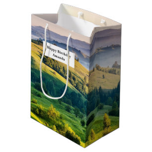 Hüpfende Hügel - Skylines Natur Foto Geburtstag Mittlere Geschenktüte